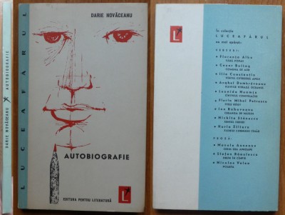 Darie Novaceanu , Autobiografie , 1962 , ed. 1 cu autograf catre George Muntean foto