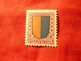 Timbru Elvetia 1920 Emblema ,val. 15C, Nestampilat