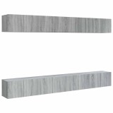 Cumpara ieftin Comode TV, 8 buc., gri sonoma, 60x30x30 cm, lemn prelucrat