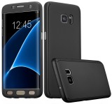 Cumpara ieftin Husa 360 Full Cover Samsung Galaxy S7 Edge, Plastic, Negru