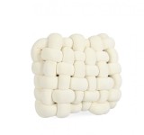 Cumpara ieftin Set 2 perne decorative textil ivoire Entwine 30x30x10 cm