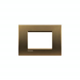 Placa ornament ,3 module, Bronz, living light, BTICINO