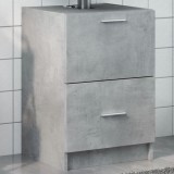 vidaXL Dulap de chiuvetă, gri beton, 40x37x59 cm, lemn prelucrat