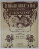 JE SAIS QUE VOUS ETES JOLIE , paroles de POUPON , musique de CHRISTINE , INTERBELICA , PARTITURA