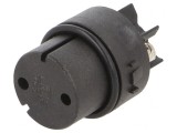 Conector Circular Nichelat cu 2 Pinuri Mamă