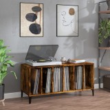 VidaXL Dulap pentru discuri stejar afumat 100x38x48 cm, lemn prelucrat 831986