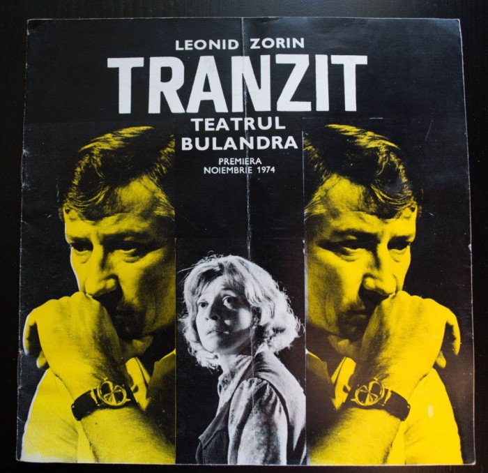 Caiet program Leonid Zorin - Tranzit (Bulandra, 1974; scenograf: Liviu Ciulei)