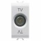 Priza TV de trecere 1M Gewiss Chorus alb GW10363