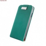 Husa Piele Slim Flip Turquoise Metal pt. Samsung Galaxy Ace 2 I8160