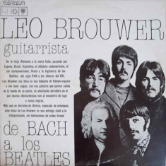 Disc vinil, LP. De Bach A Los Beatles-LEO BROUWER