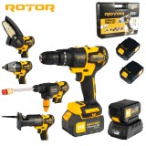 Cumpara ieftin Multifunctional 5 in 1 pe acumulator ROTOR RTS1, 24000 rot/min, 21V/3Ah, Brushless