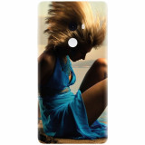 Husa silicon pentru Xiaomi Mi Mix 2, Girl In Blue Dress