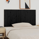 VidaXL Tăblie de pat pentru perete, negru, 185x3x90 cm, lemn masiv pin