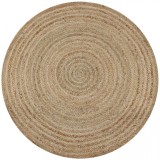 Covor din iută &icirc;mpletită, 90 cm, rotund, vidaXL