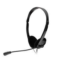 CASTI Spacer, cu fir, standard, utilizare multimedia, call center, microfon pe brat, conectare prin Jack 3.5 mm x 2, negru, &amp;quot;SPK-223&amp;quot;, (timbru verde 0 foto