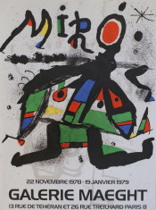 JOAN MIRO - Litografie-Afis,1979 / RAR foto