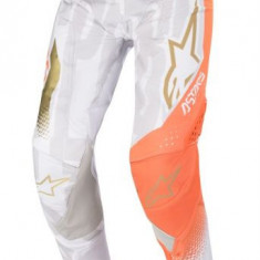 Pantaloni Moto Alpinestars Mx Techstar Metal Portocaliu / Alb Marimea 30 3721120/2459/30