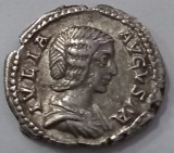 Julia Domna (193-211 dHr.), Ag., Denar, Juno.