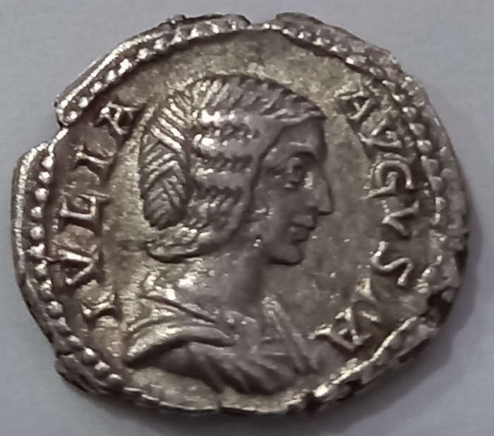 Julia Domna (193-211 dHr.), Ag., Denar, Juno.