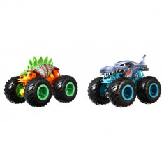 Set masinute Hot Wheels Monster Trucks Motosaurus vs Mega Wrex foto