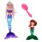 Set Păpuși Sirenă, Bettyz, Manechin 33 cm, Păr Roz, Include Sirenă Mică, Coadă Schimbătoare Culoare, Accesorii, Multicolor