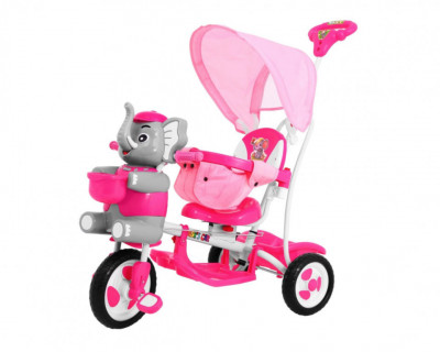 Tricicleta pentru copii Elefant, roz foto