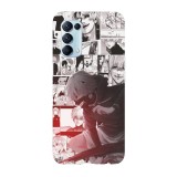 Husa compatibila cu Oppo A55, Viceversa, model Ken Kaneki Tokyo Ghoul Manga, Silicon, TPU, Transparent, Carcasa