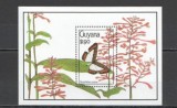 GUYANA 1990 FAUNA INSECTE FLUTURI, Nestampilat