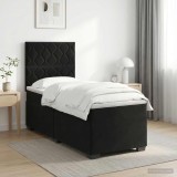 Cumpara ieftin Pat boxspring cu saltea cu headboard Negru 80 x 200 cm Catifea