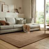 Cumpara ieftin Covor Textured Wool Border Maro 120X170 cm, Flair Rugs
