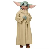 Cumpara ieftin Costum pentru copii IdeallStore&reg;, Baby Yoda, bej, 3-5 ani, masca inclusa