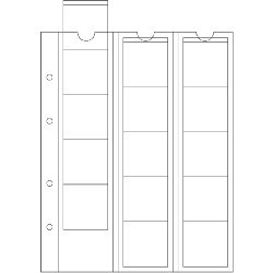 File PVC de rezerva OPTIMA pentru 15 monede x dimensiune 42 mm - 5 buc. foto