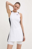EA7 Emporio Armani rochie sport culoarea alb, mini, evazati