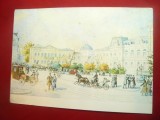 Ilustrata- Pictura- Vechiul Palat Regal la sf.sec.XIX -autor Acscher ,anii &#039;70