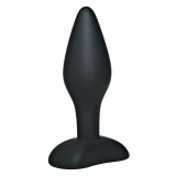 Black Velvet Silicone Butt Plug Small