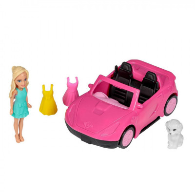 Set mașină roz cu mini păpușă și accesorii - Creați aventuri &amp;icirc;n culori vii! foto