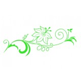 Sticker decorativ Flori, Verde, 85 cm, 1162ST-9