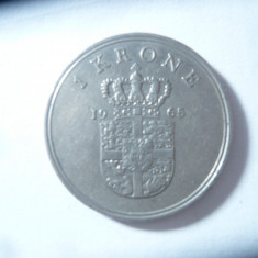 Moneda 1 krone Danemarca 1965 Frederik IX ,cal.buna