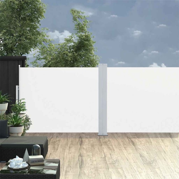 vidaXL Copertină laterală retractabilă de terasă, crem, 170 x 1200 cm 313394
