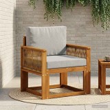 vidaXL Canapea Medie pentru Exterior Lemn Solid de Acacia natural 3438835