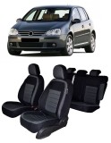 Cumpara ieftin Set huse scaune auto originale VOLKSWAGEN Golf 5 2004-2009 (Bancheta fractionata si 2 huse pentru cotiere)
