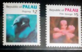 Palau 1984 fauna marina , bureți, pești serie 2v nestampilata
