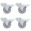 VidaXL Roți pivotante cu gaură pentru șurub, 24 buc., 50 mm 277849