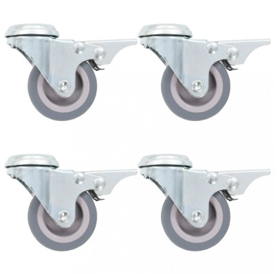vidaXL Roți pivotante cu gaură pentru șurub, 24 buc., 50 mm 277849 foto