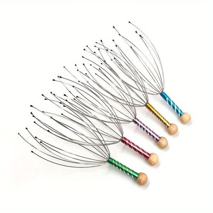 Dispozitiv de masaj capilar cu 12 brate din metal , masaj relaxant pentru scalp, stimulare circulatie si reducerea stresului