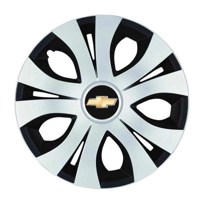 Set 4 Capace Roti Top Gri-Negru R17, Compatibil Cu Chevrolet