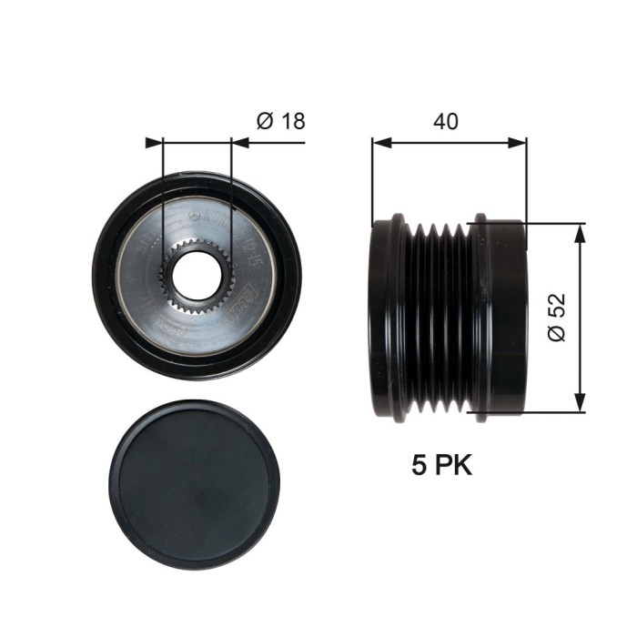 GATES OAP7209 DriveAlign&reg; Sistem roata libera, generator
