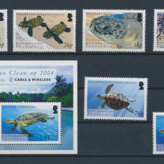 Britisc Indian Ocean Teritory-2004-TESTOASE-Bloc si serie de 6 timbre MNH