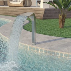 F&amp;acirc;nt&amp;acirc;nă de piscină, oțel inoxidabil, 50 x 30 x 90 cm, argintiu foto