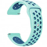 Curea ceas Smartwatch Samsung Galaxy Watch 46mm, Samsung Watch Gear S3, iUni 22 mm Silicon Sport Turqoise-Blue